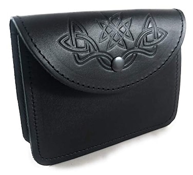 KSUC Supplies Original Leather Medieval Embossed Belt Pouch Highland Bag Piper Kilt Belt SporranPouch