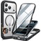 Miracase for iPhone 17 Pro Case 63 FullBody Bumper Military Drop Protection Outdoor Phone Case with Builtin Glass Screen Full Camera ProtectorCamera ControlCompatible with MagSafeBlack