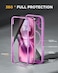 Miracase Magnetic for iPhone 16 Plus Case FullBody Phone with Builtin Glass Screen Protector Compatible with MagSafe Military Drop Proof 16 Plus Cover Bumper 67 inch Pink