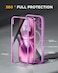 Miracase Magnetic for iPhone 16 Plus Case FullBody Phone with Builtin Glass Screen Protector Compatible with MagSafe Military Drop Proof 16 Plus Cover Bumper 67 inch Pink
