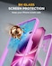 Miracase Magnetic for iPhone 16 Plus Case FullBody Phone with Builtin Glass Screen Protector Compatible with MagSafe Military Drop Proof 16 Plus Cover Bumper 67 inch Pink