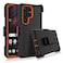 NJJEX Njjex Rugged Case for Samsung Galaxy S23 Ultra for Galaxy S23 Ultra Case with Belt Clip Holster Full Body Protector Heavy Duty Shockproof Locking Swivel Holster Kickstand Hard Phone Cover Orange