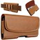 PiTau Holster for iPhone SE 8 7 6 6s Cell Phone Belt Holder with Clip for Men Fits Smartphone with Case On Cellphone Cover with ID Card Pouch Brown Small