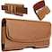 PiTau Holster for iPhone SE 8 7 6 6s Cell Phone Belt Holder with Clip for Men Fits Smartphone with Case On Cellphone Cover with ID Card Pouch Brown Small