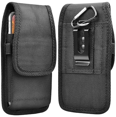 Takfox Phone Holster for Samsung Galaxy S25 Ultra S24 Plus S23 S22 S21 S20 FE 5G S10 A17 A16 A15 A14 A26 A36 A56 Note 20 iPhone 16 Pro Max 17 Moto G 5G 2025 Cell Phone Pouch Nylon Belt Holder Case