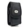 NEM Universal Heavy Duty Rugged Nylon Canvas Protective Carrying Cell Phone Case Pouch with Metal Belt Clip for Medium Sized Flip Phones Black