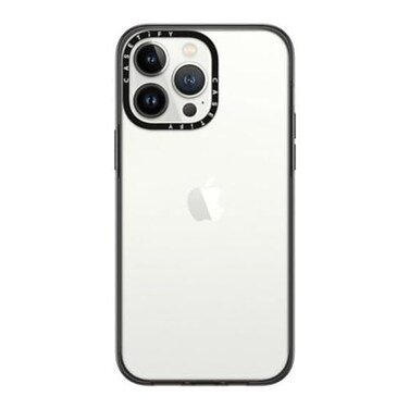 CASETiFY Compact iPhone 14 Pro Max Case 2X Military Grade Drop Tested 4ft Drop Protection Clear Black