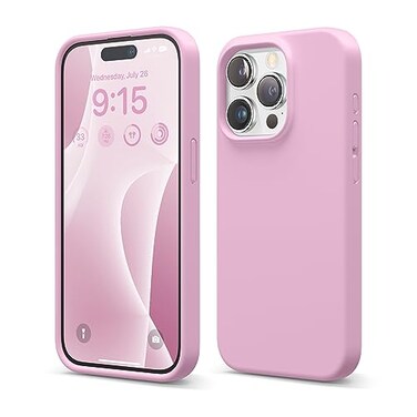 elago Compatible with iPhone 15 Pro Case Liquid Silicone Case Full Body Protective Cover Shockproof Slim Phone Case AntiScratch Soft Microfiber Lining 61 inch Hot Pink