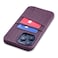 Dockem Card Case for iPhone 14 Pro max with Builtin Metal Plate for Magnetic Mounting Wallet with 2 Holder Slots M2 Luxe CanvasStyle Synthetic Leather Burgundy