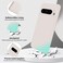 GiiYoon Silicone Case Compatible with Google Pixel 8 Pro Full Body Silky Soft Touch Phone Case with Camera Protection Shockproof Cover with Microfiber Lining Off White
