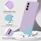 GiiYoon Silicone Case Compatible with Samsung Galaxy A26 5G Full Body Silky Soft Touch Phone Case with Camera Protection Shockproof Cover with Microfiber Lining Purple