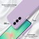 GiiYoon Silicone Case Compatible with Samsung Galaxy A26 5G Full Body Silky Soft Touch Phone Case with Camera Protection Shockproof Cover with Microfiber Lining Purple