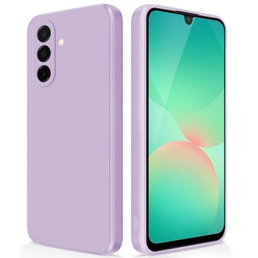 GiiYoon Silicone Case Compatible with Samsung Galaxy A26 5G Full Body Silky Soft Touch Phone Case with Camera Protection Shockproof Cover with Microfiber Lining Purple