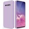 GiiYoon Silicone Case Compatible with Samsung Galaxy S10 Full Body Silky Soft Touch Phone Case with Camera Protection Shockproof Cover with Microfiber Lining Purple
