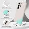 GiiYoon Silicone Case Compatible with Samsung Galaxy S25 Ultra Full Body Silky Soft Touch Phone Case with Camera Protection Shockproof Cover with Microfiber Lining Off White