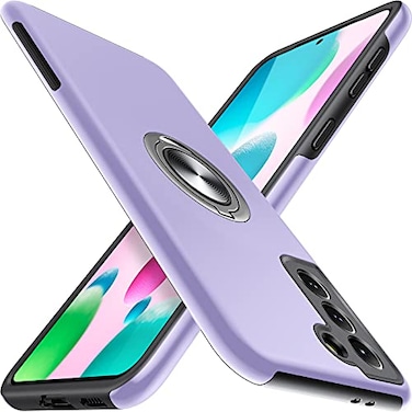 JAME Designed for Samsung Galaxy S21 Case Not for S21 Plus S21 Ultra Slim Tough Rugged Shockproof Protective Case with Metal Ring Kickstand for Samsung Galaxy S21 62 Inch Purple