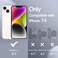 JETech Silicone Case for iPhone 14 61Inch SilkySoft Touch FullBody Protective Phone Case Shockproof Cover with Microfiber Lining White