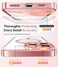 Meifigno Case Designed for iPhone 16 Pro Compatible with MagSafe 1X HD1X Privacy Screen Protectors Glitter CardWrist Strap Surround Lens Protection Designed for iPhone 16 Pro Case Rose Gold