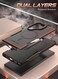 Poetic Neon Case Compatible with Galaxy S24 Ultra 68 Builtin Camera Stand Compatible with MagSafe Dual Layer Rugged Slim Shockproof Protective Cover Black