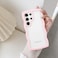 QLTYPRI Compatible with Samsung Galaxy S24 Ultra Case Cute Curly Wave Frame Clear Case for Girls Women Transparent Soft Silicone TPU Bumper Shockproof Protective Cover for Samsung S24 Ultra Pink