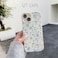 QLTYPRI for iPhone 14 Case Cute Pink Floral Flower Pattern Aesthetic Phone Case Raised Camera Protection Soft Slim TPU Shockproof Protective Phone Cover for Girls Women Blue