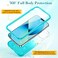 Ruky for iPhone 13 Phone Case iPhone 14 Phone Case Glitter Liquid Full Body Case with Builtin Screen Protector Soft TPU Girls Women Phone Case for iPhone 13 iPhone 14 61 Gradient Teal
