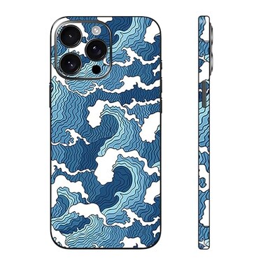 CXWITHY Skin Wrap for iPhone 1314151617 Pro Max Vinyl Decal Sticker Cover Protective Film for Phone Back Camera Frame Blue 15 Pro Max