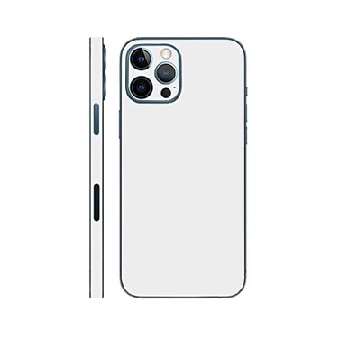 SopiGuard Sticker Skin for iPhone 12 Pro MAX Precision EdgetoEdge Back and Sides Vinyl Decal Matte White