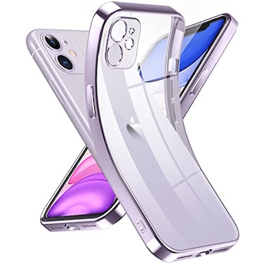 Supdeal Crystal Clear Case for iPhone 11 Not Yellowing Camera Protection Military Grade Drop Tested Transparent Shockproof Protective Soft Silicone Slim Cover 61 inch Purple