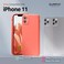 SURPHY Design for iPhone 11 Case with Camera Protection Straight Edge Slim Design Liquid Silicone Phone Case for iPhone 11 61 inches Pink Citrus