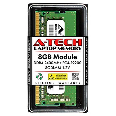 A-Tech ATech 8GB DDR4 2400 MHz SODIMM PC419200 PC42400T CL17 NonECC Laptop RAM Memory Module