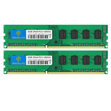Rasalas 16GB Kit 2x8GB PC310600 DDR3 1333MHz Ram 16GB 2Rx8 PC3 10600U DDR3 1333 8GB Ram 240 Pin 15V CL9 1333 mhz DDR3 Desktop Memory Ram Module