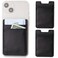 Fulgamo 2Pack Phone Card HolderLeather Phone Wallet Adhesive Stick On Credit Card Pocket for Back of Phone Case iPhone and AndroidBlack