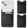 Fulgamo 2Pack Phone Card HolderLeather Phone Wallet Adhesive Stick On Credit Card Pocket for Back of Phone Case iPhone and AndroidBlack