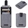 BIAJIYA Card Holder for Back of Phone RFID 5 Pull Credit Card Cash Cell Wallet Pocket Canva Leather Case for Smartphones Black