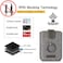 BIAJIYA Card Holder for Back of Phone RFID 5 Pull Credit Card Cash Cell Wallet Pocket Canva Leather Case for Smartphones Gray