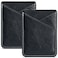 BIAJIYA Phone Card Holder PU Leather Sleeve Credit Card Holder Stick On Phone Case for iPhone Samsung Most Smartphones Black2pc