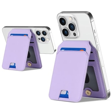 Cavor Compatible with Magsafe Wallet for Magnetic Wallet for iPhone 1716 Pro Max14 Pro1514 Plus1312 Mag Safe Card HolderPhone Credit for iPhone 151312Purple
