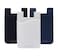 Cellessentials USA Merchant Redesigned Card Holder Silicone Stick on Cell Phone Wallet with Pocket for Credit Card ID Business Card iPhone Android Smartphones Black White Navy