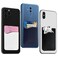 Cellessentials USA Merchant Redesigned Card Holder Silicone Stick on Cell Phone Wallet with Pocket for Credit Card ID Business Card iPhone Android Smartphones Black White Navy