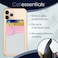 Cellessentials USA Merchant Redesigned Card Holder Silicone Stick on Cell Phone Wallet with Pocket for Credit Card ID Business Card iPhone Android Smartphones Black White Navy