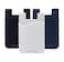 Cellessentials USA Merchant Redesigned Card Holder Silicone Stick on Cell Phone Wallet with Pocket for Credit Card ID Business Card iPhone Android Smartphones Black White Navy