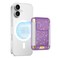 FINPAC MagSafe Wallet Magnetic Card Wallet Holder for iPhone 171615141312 Series Safe RFID Blocking Slim Leather 6 Card Holder for Women Men Starlight Purple