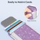 FINPAC MagSafe Wallet Magnetic Card Wallet Holder for iPhone 171615141312 Series Safe RFID Blocking Slim Leather 6 Card Holder for Women Men Starlight Purple