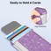FINPAC MagSafe Wallet Magnetic Card Wallet Holder for iPhone 171615141312 Series Safe RFID Blocking Slim Leather 6 Card Holder for Women Men Starlight Purple