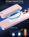HiWe for MagSafe Wallet 7 Cards Holder with RFID Blocking Stronger Magnetic Wallet for iPhone 171615141312 Series Vegan Leather Minimalist Slim 1 Slot Orange Grey