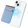 imluckies Magnetic Wallet for iPhone Magsafe Double Stretchy Fabric Pocket Wallet Magnet Credit ID Card Wallet Holder for iPhone 17 Pro Max 17 Pro 1716 1514 1312 Series Light Blue