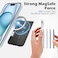 imluckies Magnetic Wallet for iPhone Magsafe Double Stretchy Fabric Pocket Wallet Magnet Credit ID Card Wallet Holder for iPhone 17 Pro Max 17 Pro 1716 1514 1312 Series Light Blue