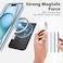 imluckies Magnetic Wallet for iPhone Magsafe Double Stretchy Fabric Pocket Wallet Magnet Credit ID Card Wallet Holder for iPhone 17 Pro Max 17 Pro 1716 1514 1312 Series Light Blue