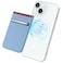 imluckies Magnetic Wallet for iPhone Magsafe Double Stretchy Fabric Pocket Wallet Magnet Credit ID Card Wallet Holder for iPhone 17 Pro Max 17 Pro 1716 1514 1312 Series Light Blue